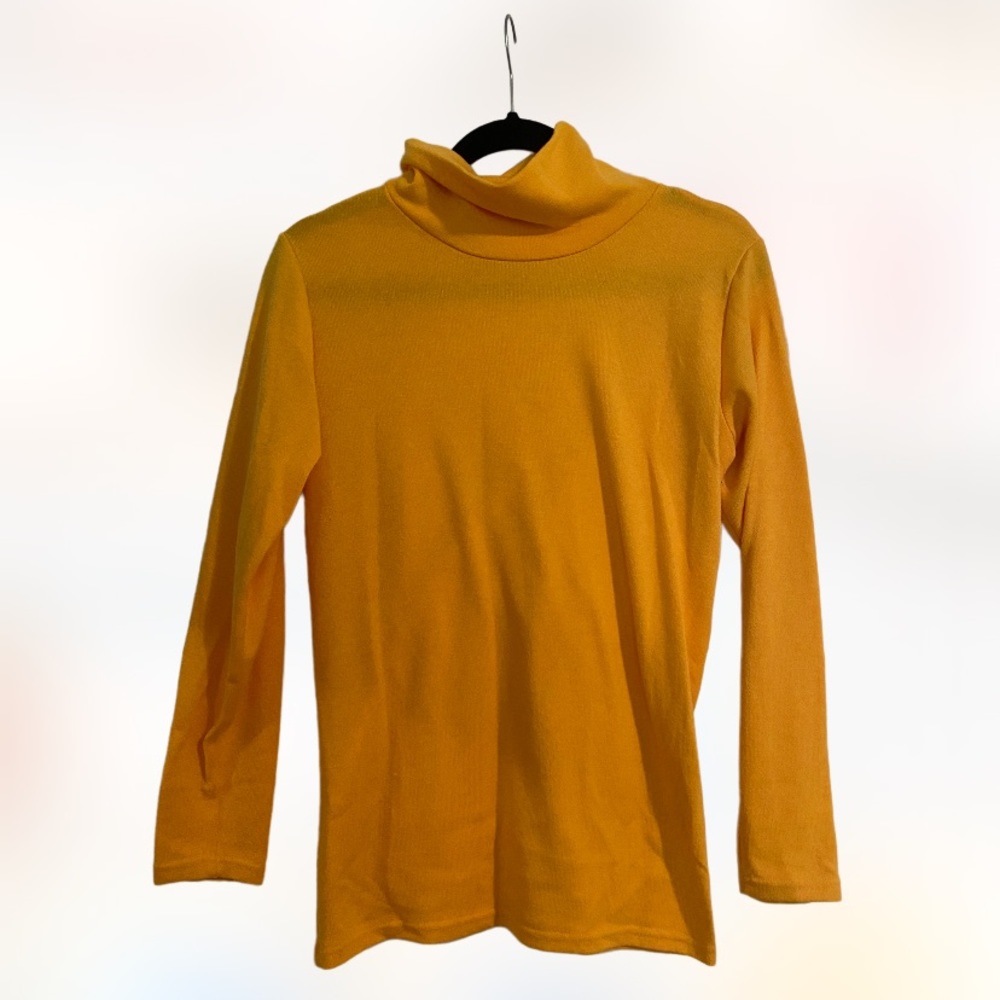Light weight golden yellow turtle neck sweater